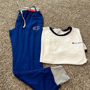 Champion NWT sz M sleep pant. Tee sz L